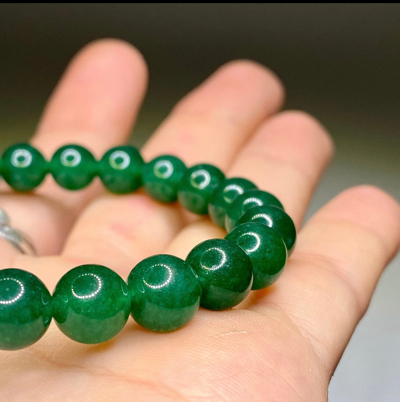 Dark Green Jade Bracelet