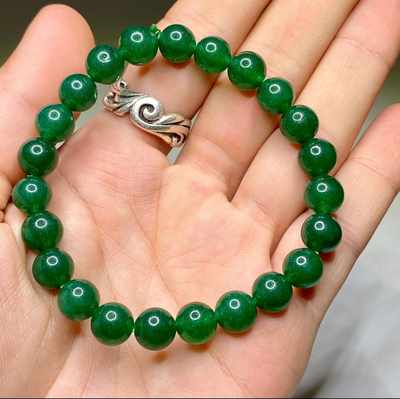 Dark Green Jade Bracelet